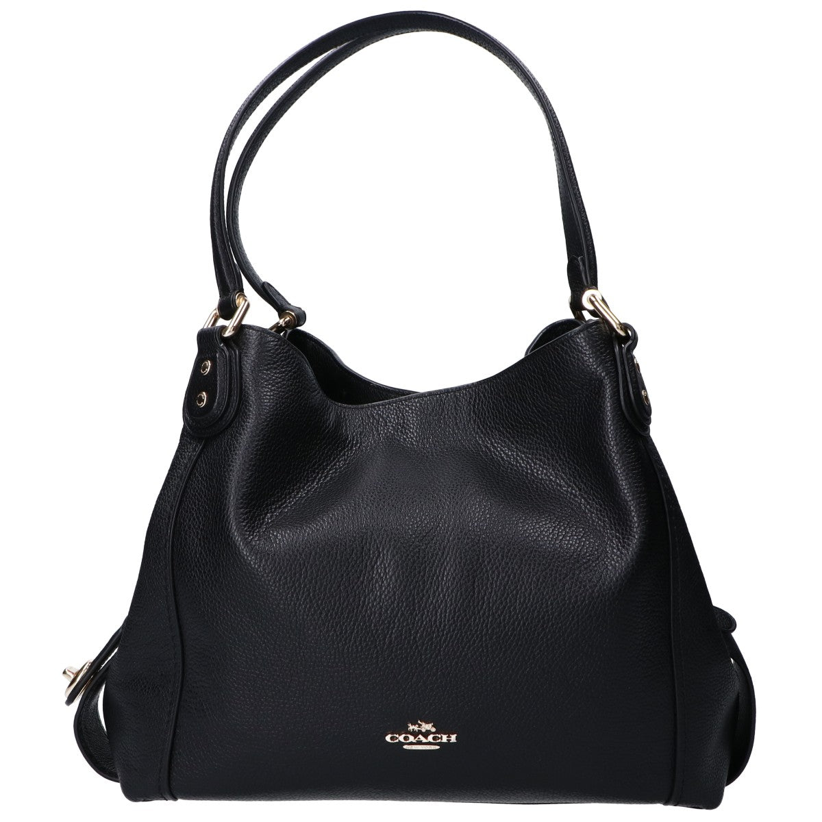 COACH コーチ 57125 ブラック レザー トートバッグ トートバッグ