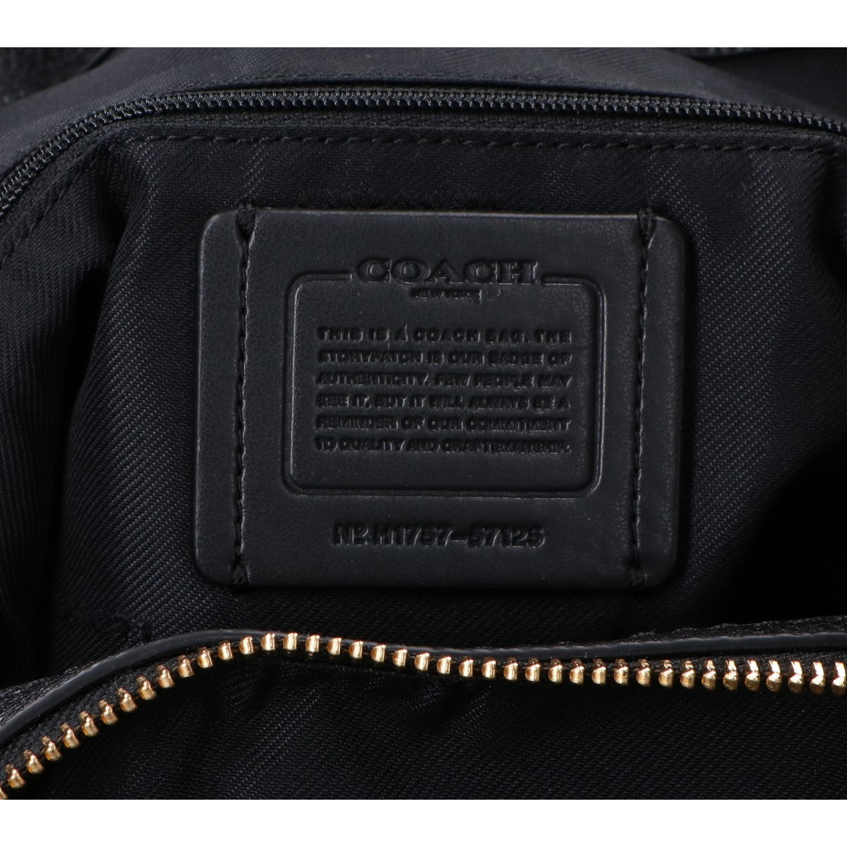 COACH コーチ 57125 ブラック レザー トートバッグ トートバッグ