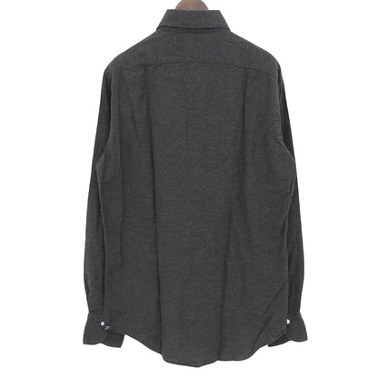 finamore フィナモレ 美品 コットン100 シモーネP シャツ トップス メンズ ブラウン 39 O012025 トップス