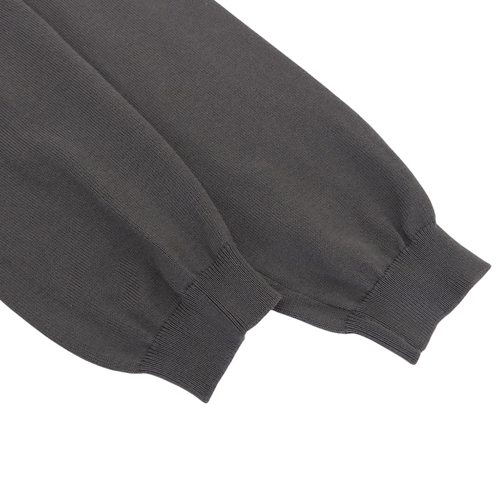 GRAN SASSO グランサッソ 美品 コットン クルーネック 12ゲージ ニット トップス メンズ ブラウン 48 58136 18120 トップス