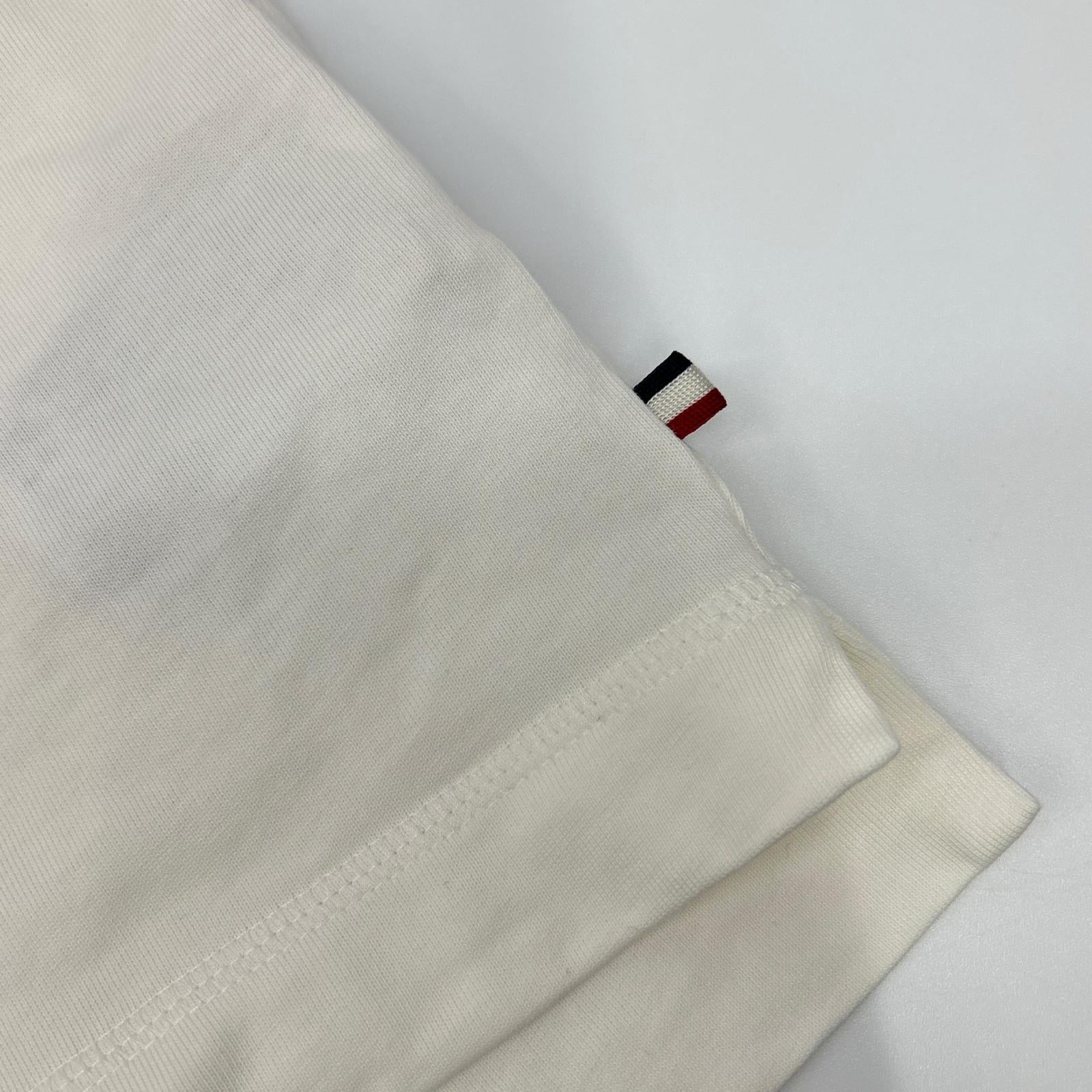 MONCLER 盟可睐 Grenoble 24年 白色 领口徽标 短袖T恤 上衣