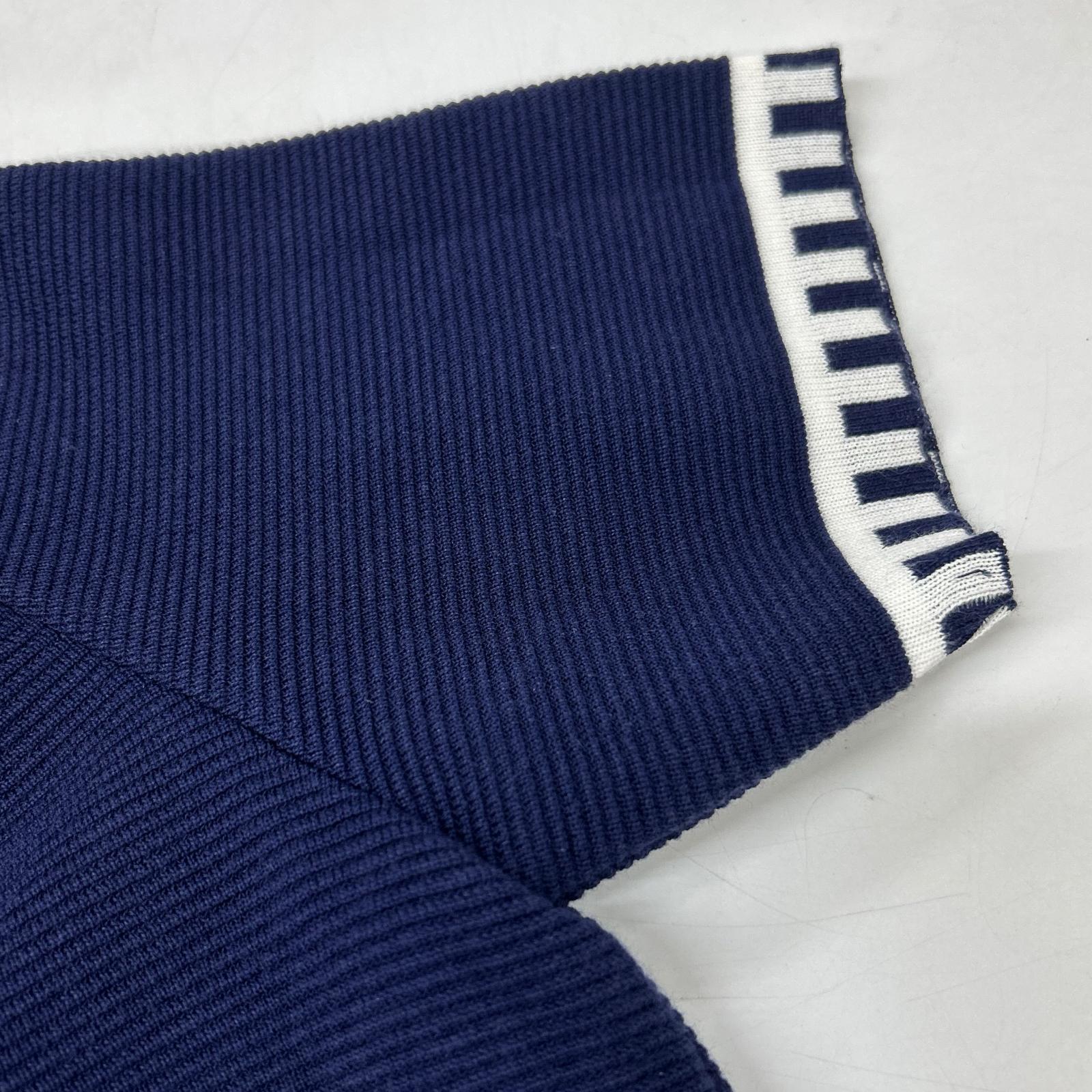 【SALE】 YvesSaintLaurent イヴサンローラン ネイビー レーヨン 半袖ワンピース ワンピース
