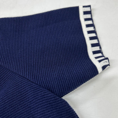 【SALE】 YvesSaintLaurent イヴサンローラン ネイビー レーヨン 半袖ワンピース ワンピース