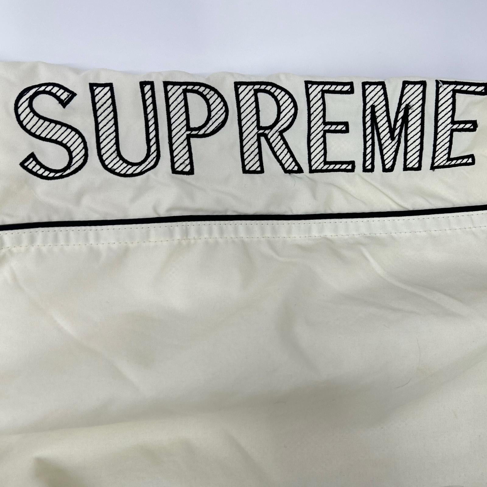 Supreme シュプリーム 17SS ホワイト STRIPED LOGO WINDBREKER ジャケット