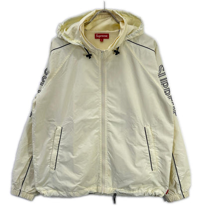Supreme シュプリーム 17SS ホワイト STRIPED LOGO WINDBREKER ジャケット