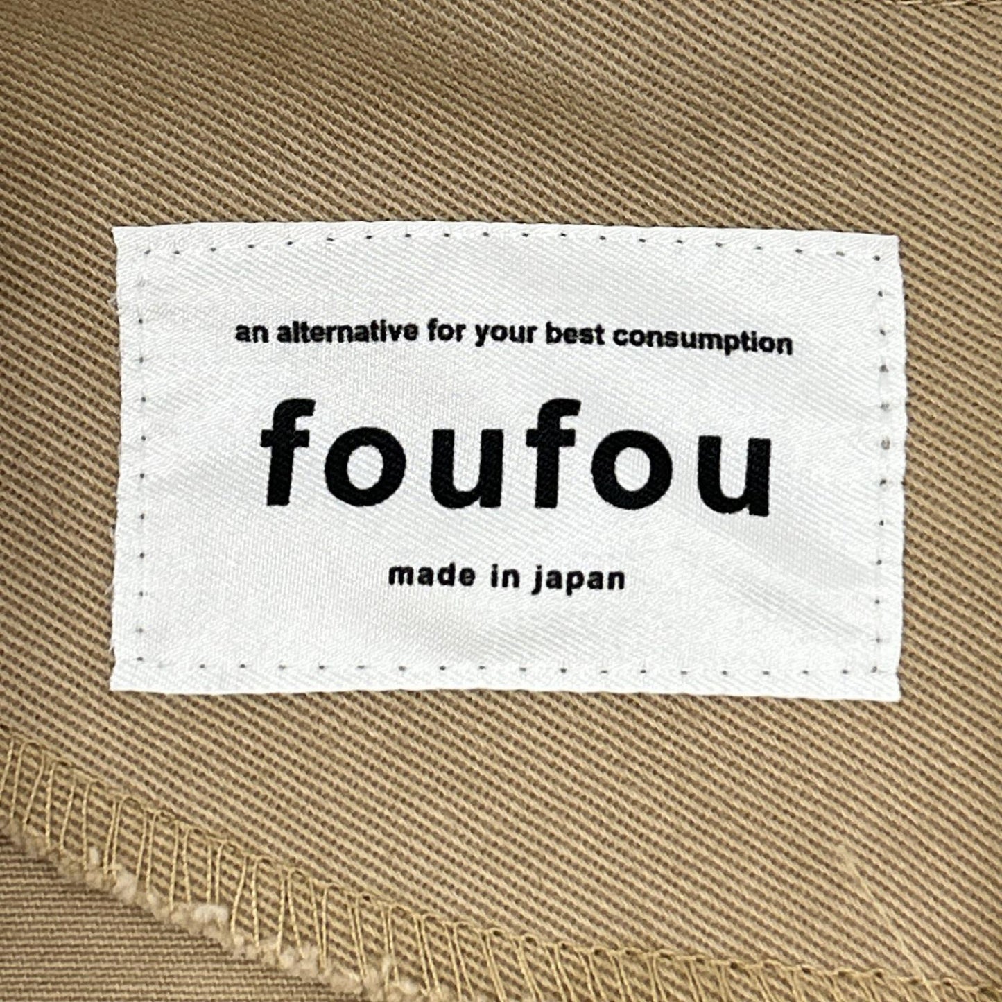 foufou フーフー ベージュ コットン ベルト付き トレンチワンピース ワンピース