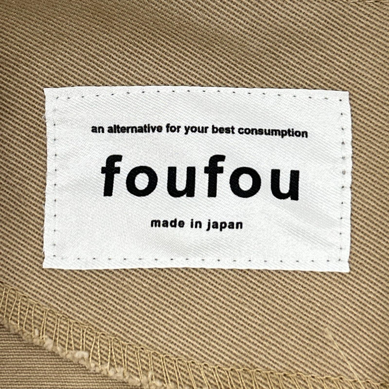 foufou フーフー ベージュ コットン ベルト付き トレンチワンピース ワンピース
