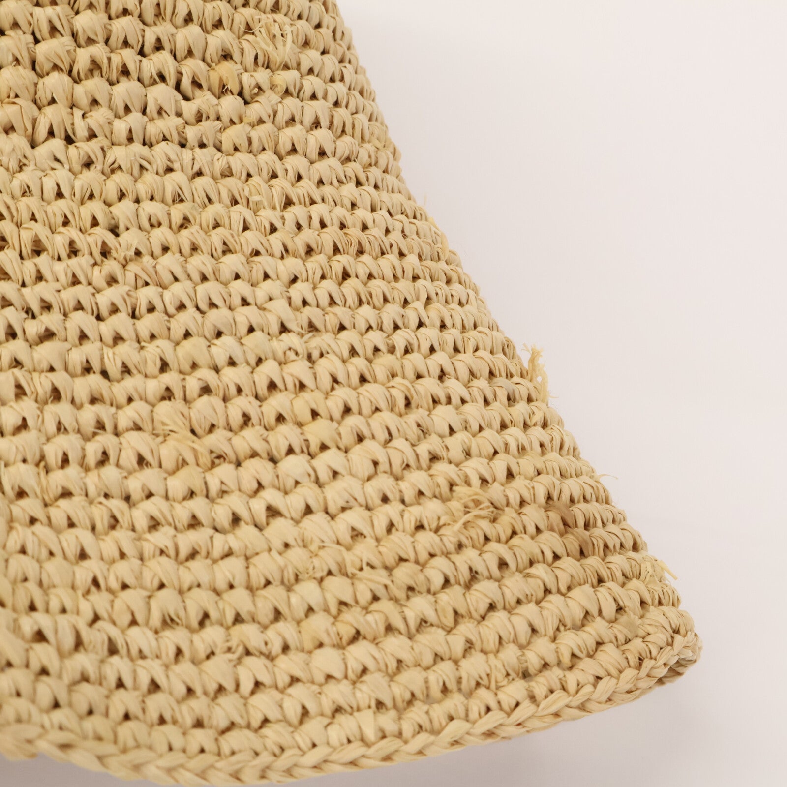 CELINE セリーヌ トリオンフ刺繍 ラフィア バケットハット 帽子