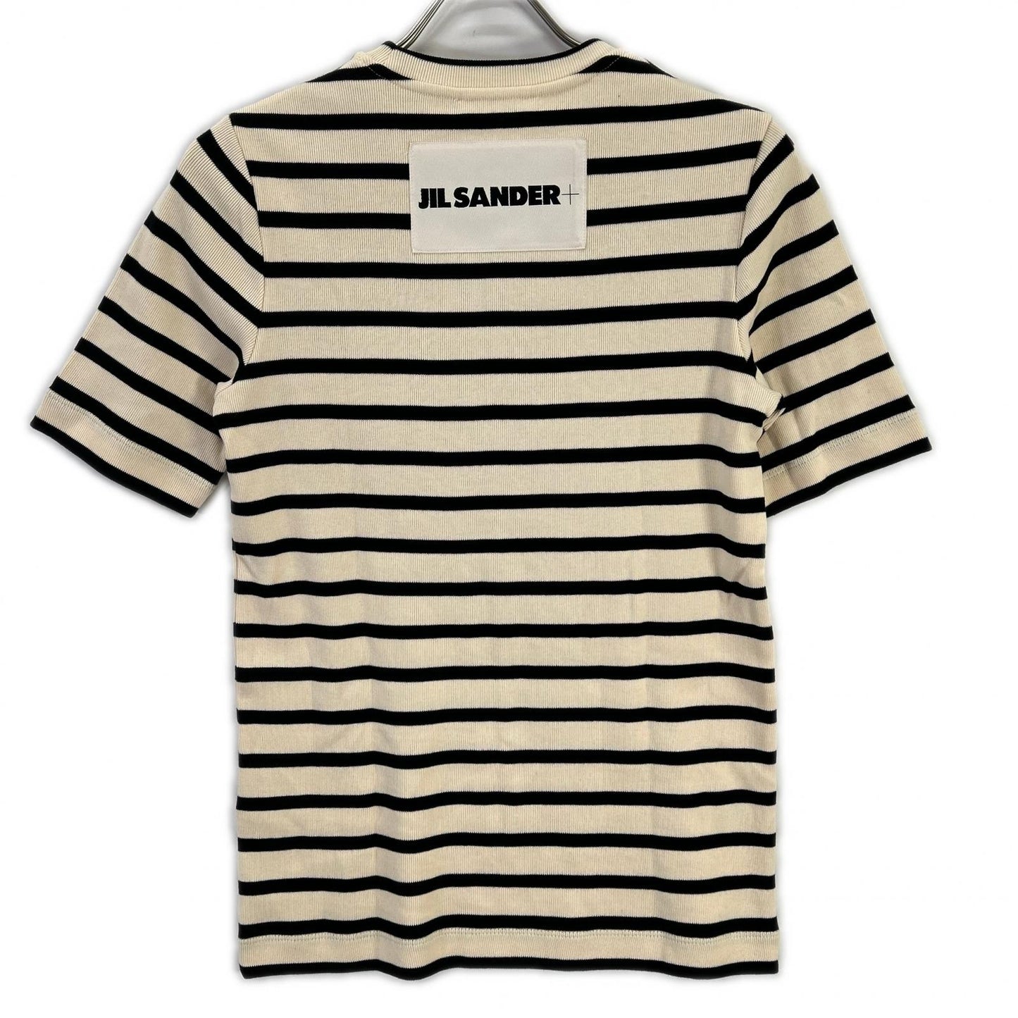 JIL SANDER+ ジルサンダープラス J40GC0111 J46497 アイボリー ボーダー 半袖Tシャツ トップス