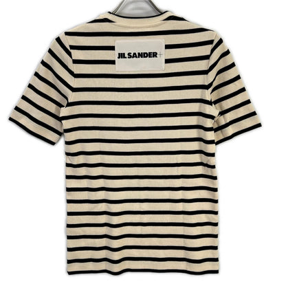 JIL SANDER+ ジルサンダープラス J40GC0111 J46497 アイボリー ボーダー 半袖Tシャツ トップス