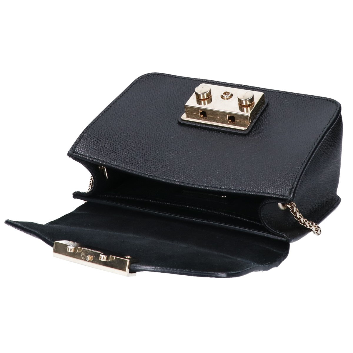 FURLA フルラ ブラック メトロポリス チェーンショルダーバッグ ショルダーバッグ