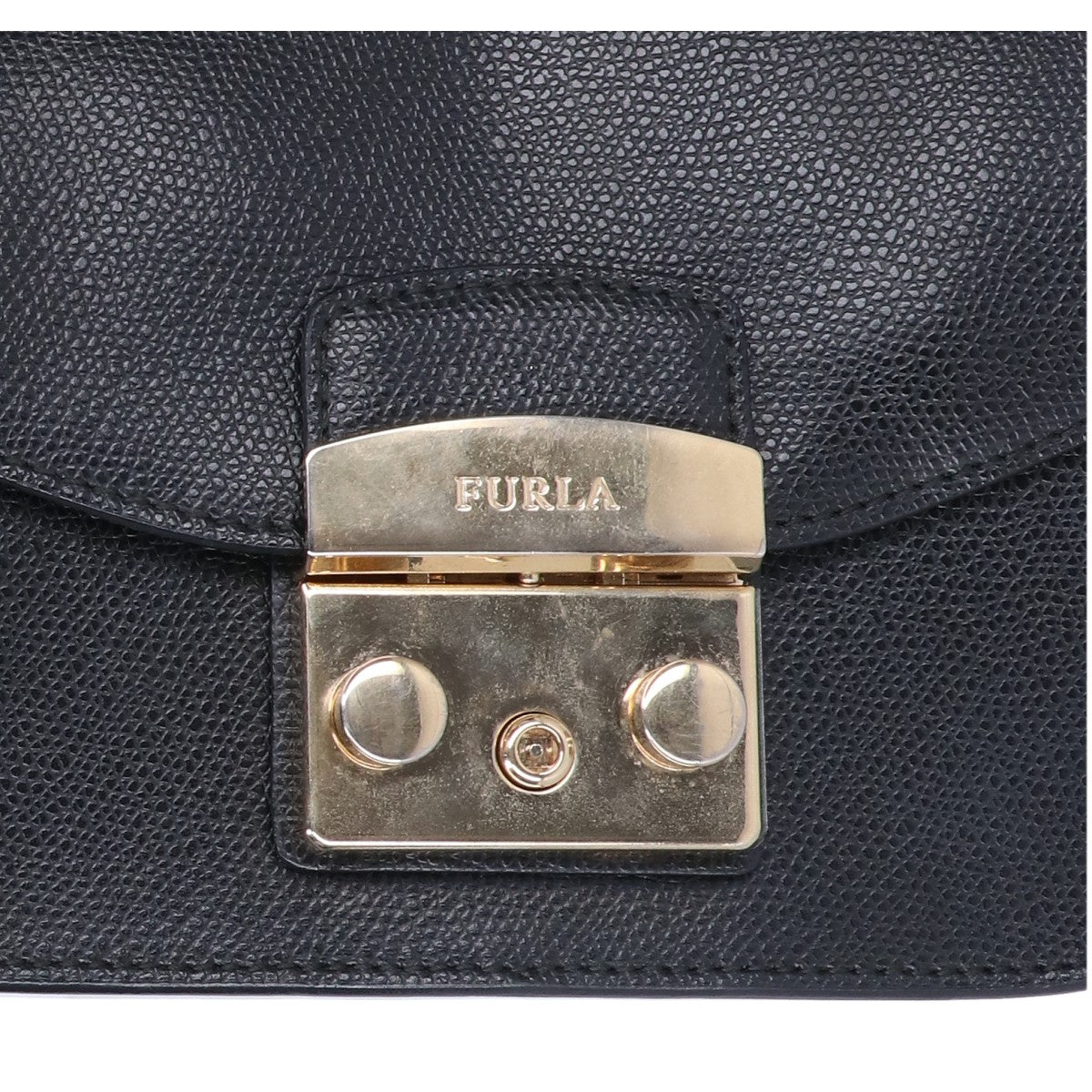 FURLA フルラ ブラック メトロポリス チェーンショルダーバッグ ショルダーバッグ