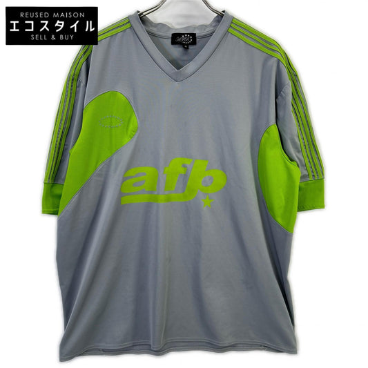 AFB エーエフビー グレー×グリーン 半袖 ユニフォームTシャツ トップス