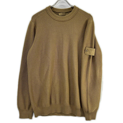STONE ISLAND ストーンアイランド 25年 L1S155100032 ゴースト ベージュ コットン×カシミア クルーネックジャンパー トップス