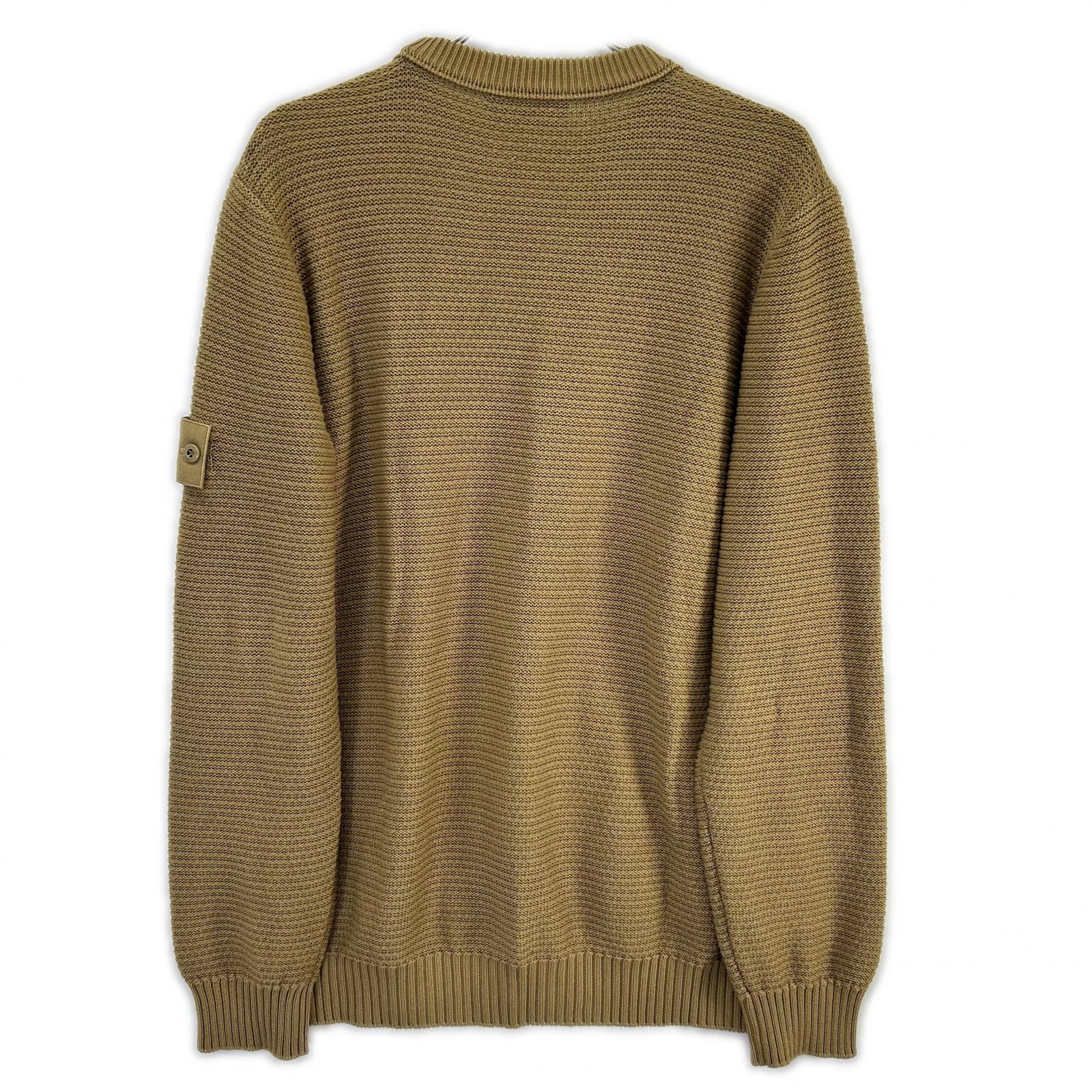 STONE ISLAND ストーンアイランド 25年 L1S155100032 ゴースト ベージュ コットン×カシミア クルーネックジャンパー トップス