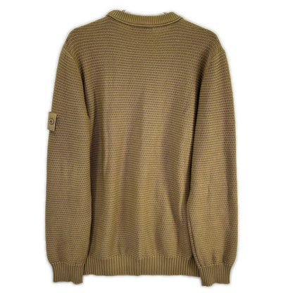STONE ISLAND ストーンアイランド 25年 L1S155100032 ゴースト ベージュ コットン×カシミア クルーネックジャンパー トップス