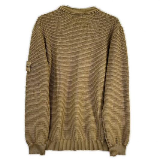 STONE ISLAND ストーンアイランド 25年 L1S155100032 ゴースト ベージュ コットン×カシミア クルーネックジャンパー トップス