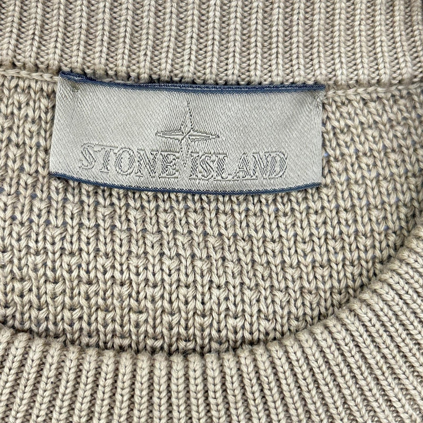 STONE ISLAND ストーンアイランド 25年 L1S155100032 ゴースト ベージュ コットン×カシミア クルーネックジャンパー トップス