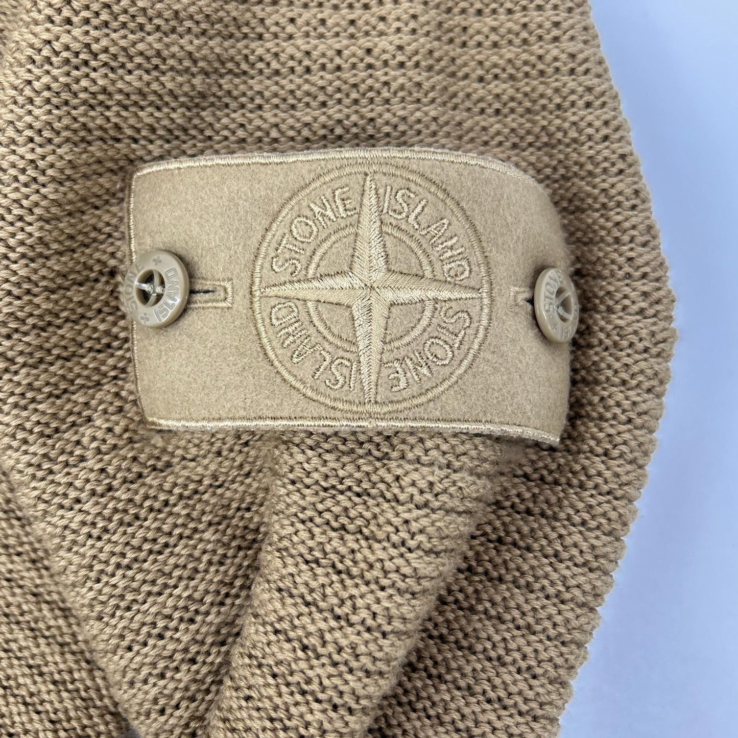 STONE ISLAND ストーンアイランド 25年 L1S155100032 ゴースト ベージュ コットン×カシミア クルーネックジャンパー トップス