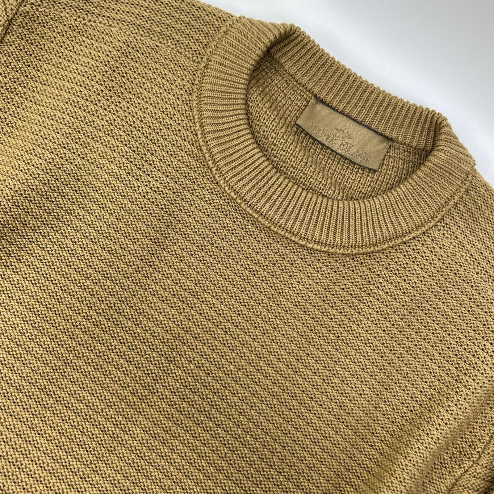 STONE ISLAND ストーンアイランド 25年 L1S155100032 ゴースト ベージュ コットン×カシミア クルーネックジャンパー トップス