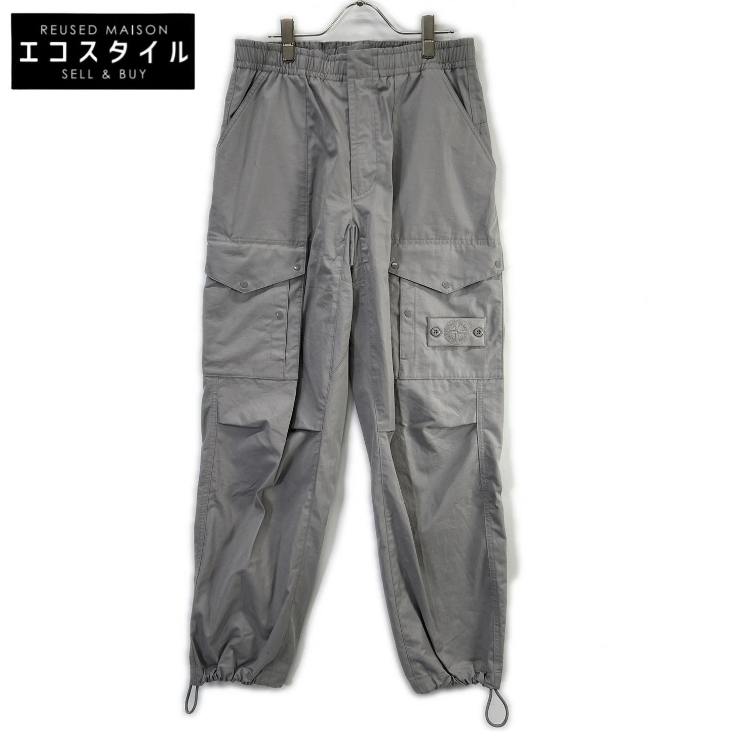 STONE ISLAND ストーンアイランド 25年 ゴースト グレー L1S153100017　ALL-WEATHER COTTON CANVAS カーゴパンツ ボトムス