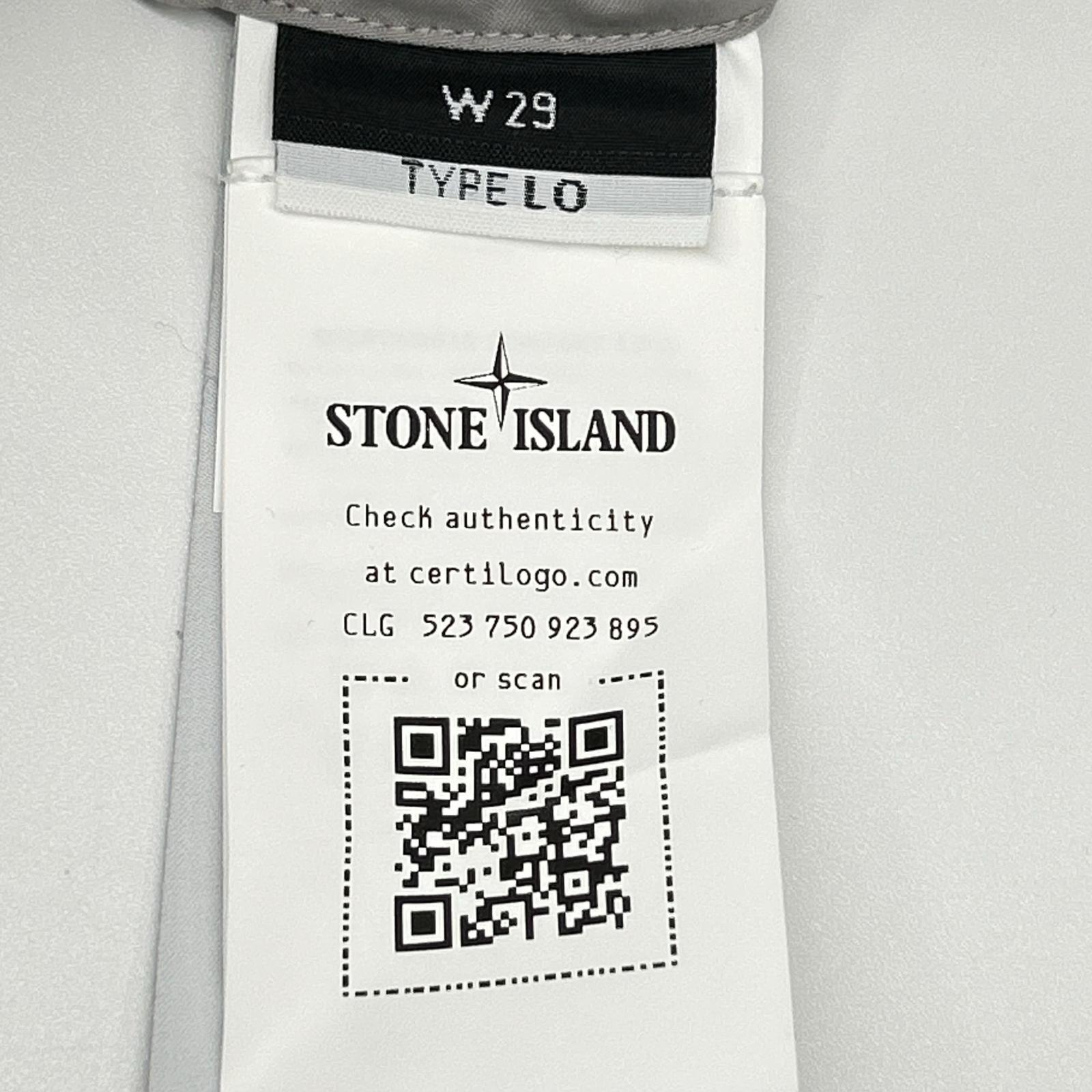 STONE ISLAND ストーンアイランド 25年 ゴースト グレー L1S153100017　ALL-WEATHER COTTON CANVAS カーゴパンツ ボトムス