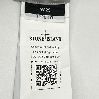 STONE ISLAND ストーンアイランド 25年 ゴースト グレー L1S153100017　ALL-WEATHER COTTON CANVAS カーゴパンツ ボトムス