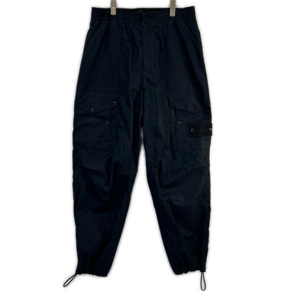 STONE ISLAND ストーンアイランド 25年 ゴースト ブラック L1S153100017 ALL-WEATHER COTTON CANVAS カーゴパンツ ボトムス