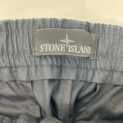 STONE ISLAND ストーンアイランド 25年 ゴースト ブラック L1S153100017 ALL-WEATHER COTTON CANVAS カーゴパンツ ボトムス
