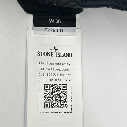 STONE ISLAND ストーンアイランド 25年 ゴースト ブラック L1S153100017 ALL-WEATHER COTTON CANVAS カーゴパンツ ボトムス
