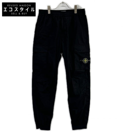 STONE ISLAND ストーンアイランド 25年 L1S153100031 ブラック レギュラー テーパード カーゴパンツ ボトムス