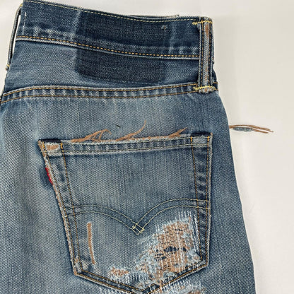 INNOCENCE NYC Innocence New York INSTDM01 Indigo Rush Repair Denim Pants Bottoms