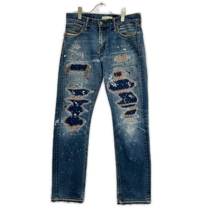 INNOCENCE NYC Innocence New York INSTDM01 Indigo Rush Repair Denim Pants Bottoms