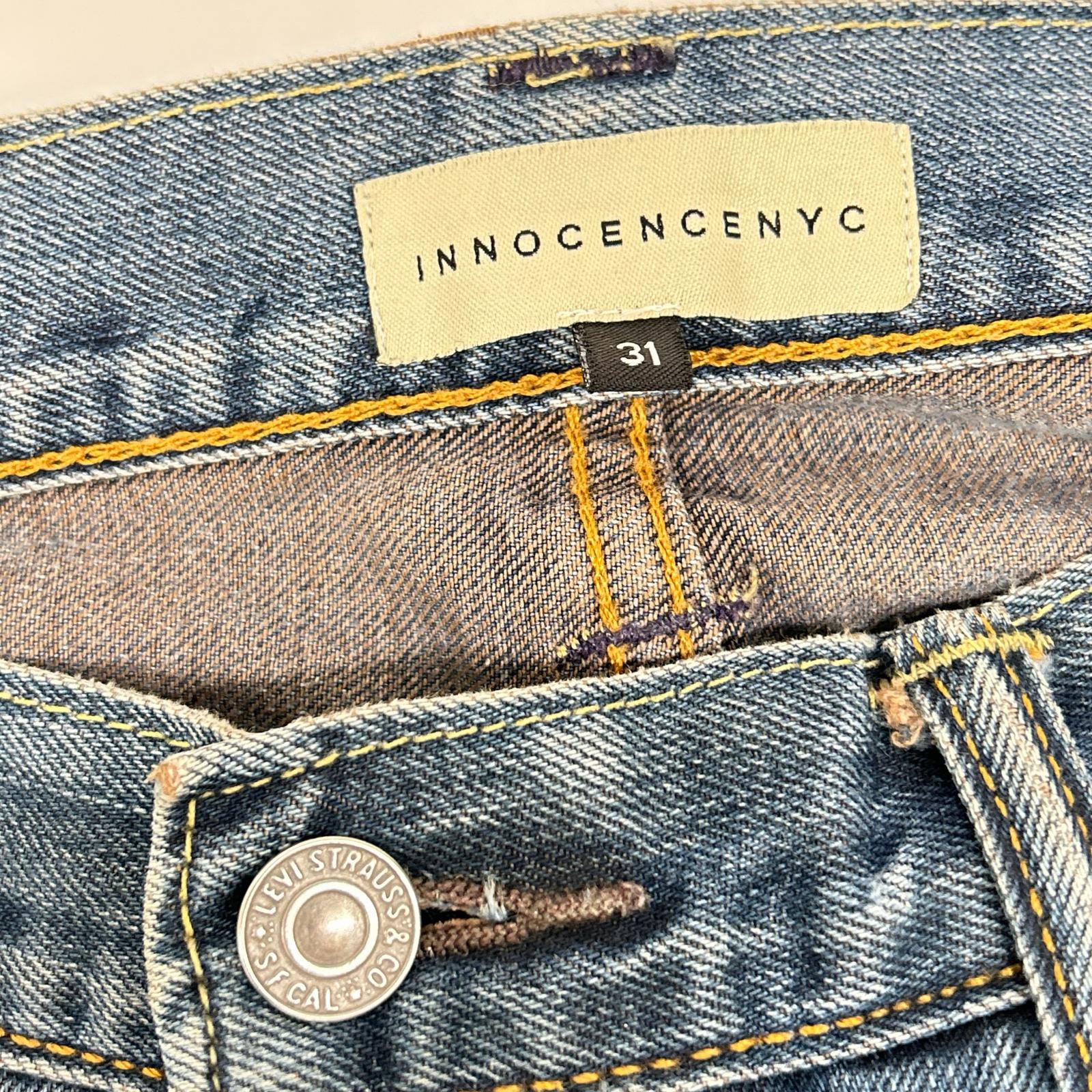 INNOCENCE NYC Innocence New York INSTDM01 Indigo Rush Repair Denim Pants Bottoms