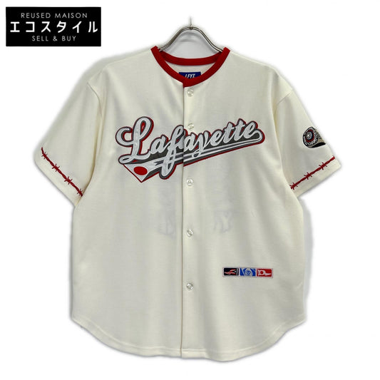LFYT エルエフワイティー ×LOSO LE220201 ホワイト×レッド ベースボールシャツ トップス