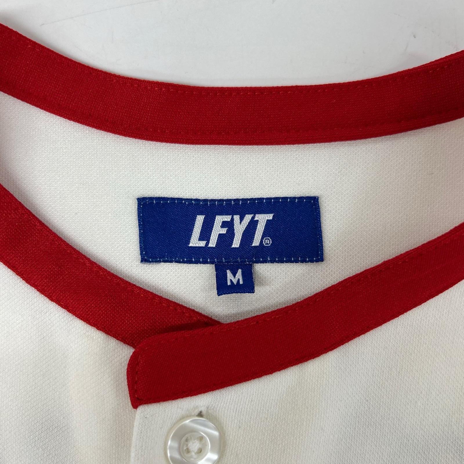 LFYT エルエフワイティー ×LOSO LE220201 ホワイト×レッド ベースボールシャツ トップス