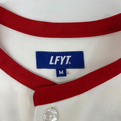 LFYT エルエフワイティー ×LOSO LE220201 ホワイト×レッド ベースボールシャツ トップス