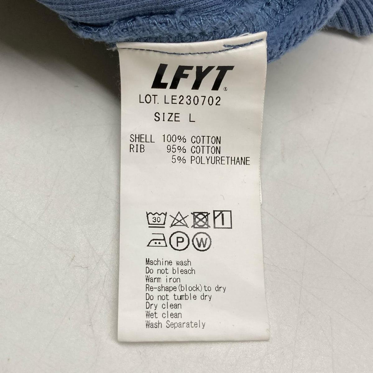 LFYT エルエフワイティー LE230702 ブルー 長袖 スウェット トップス