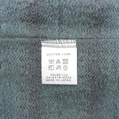 CALEE キャリー グリーン×グレー グラデ―ション ヘリンボーン ジャケット メンズ M ジャケット