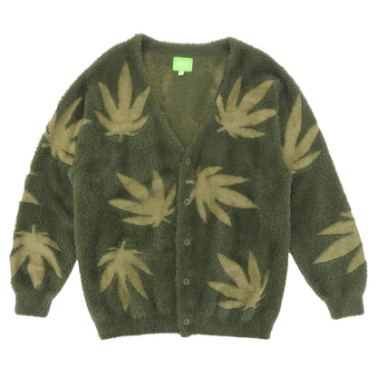 HUF ハフ 美品 グリーン×カーキ PLANTLIFE カーディガン トップス メンズ L グリーン系 トップス