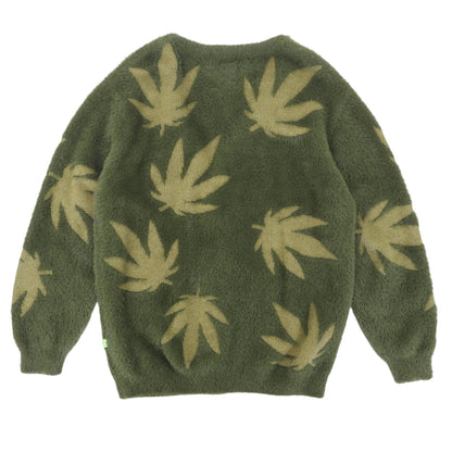 HUF ハフ 美品 グリーン×カーキ PLANTLIFE カーディガン トップス メンズ L グリーン系 トップス