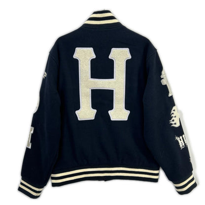 HUF ハフ JK00368 ネイビー 20 Year Classic H Varsity スタジアムジャケット ジャケット