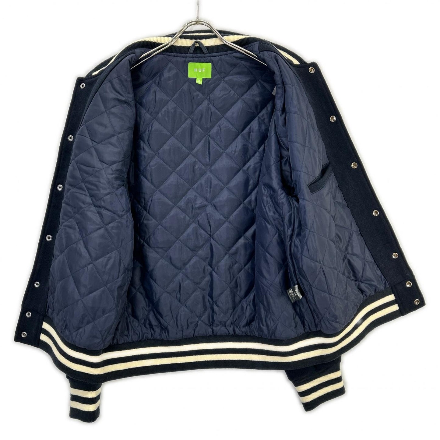HUF ハフ JK00368 ネイビー 20 Year Classic H Varsity スタジアムジャケット ジャケット