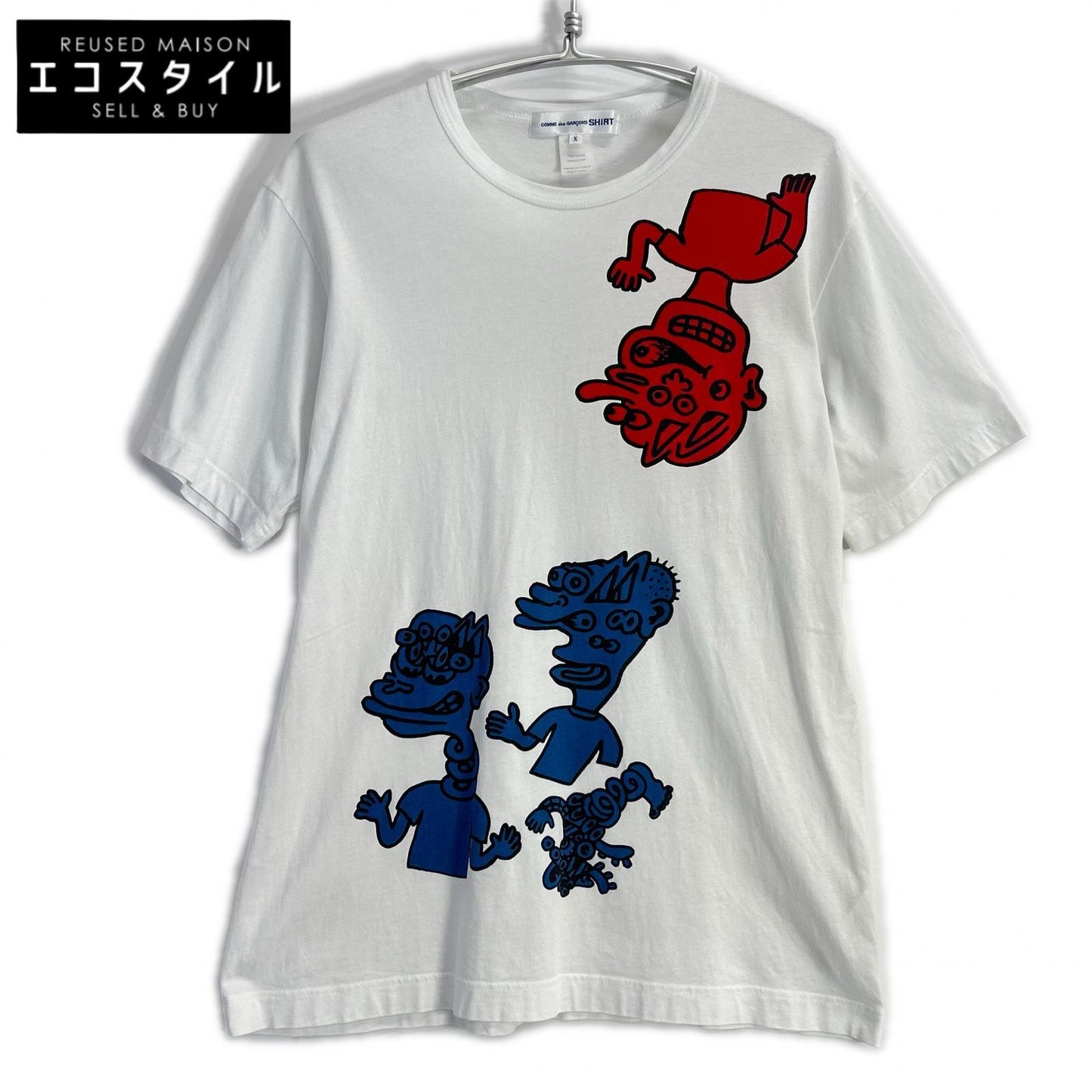 COMMEdesGARCONS SHIRT コムデギャルソンシャツ ×NOAH LYON S25100 ホワイト プリント 半袖Tシャツ トップス