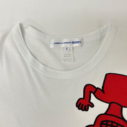 COMMEdesGARCONS SHIRT コムデギャルソンシャツ ×NOAH LYON S25100 ホワイト プリント 半袖Tシャツ トップス