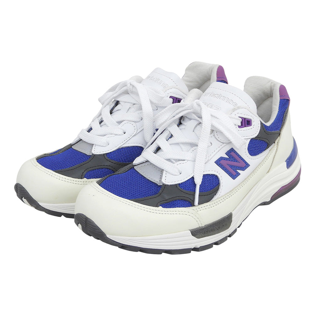 NEW BALANCE ニューバランス U99278L USA製 992 ローカットスニーカー シューズ メンズ ブルー×パープル 26.5cm シューズ