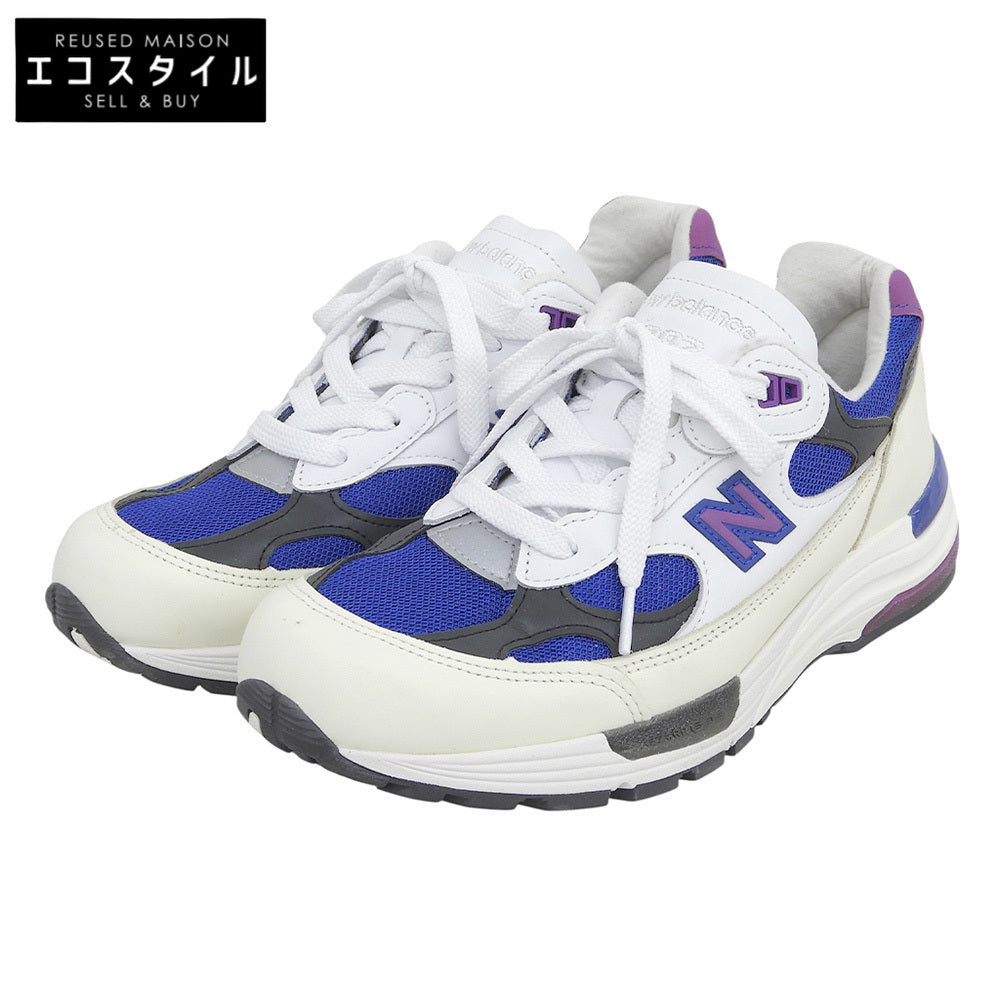 NEW BALANCE ニューバランス U99278L USA製 992 ローカットスニーカー シューズ メンズ ブルー×パープル 26.5cm シューズ