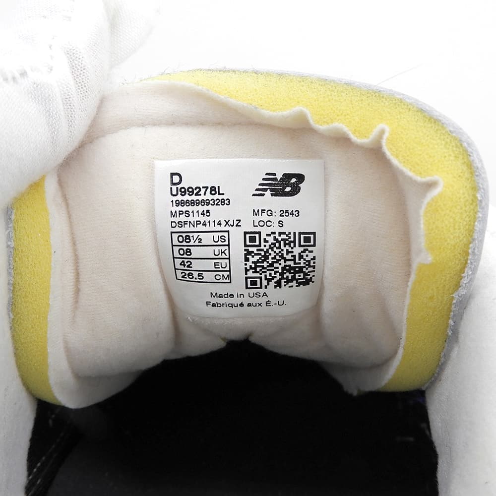 NEW BALANCE ニューバランス U99278L USA製 992 ローカットスニーカー シューズ メンズ ブルー×パープル 26.5cm シューズ