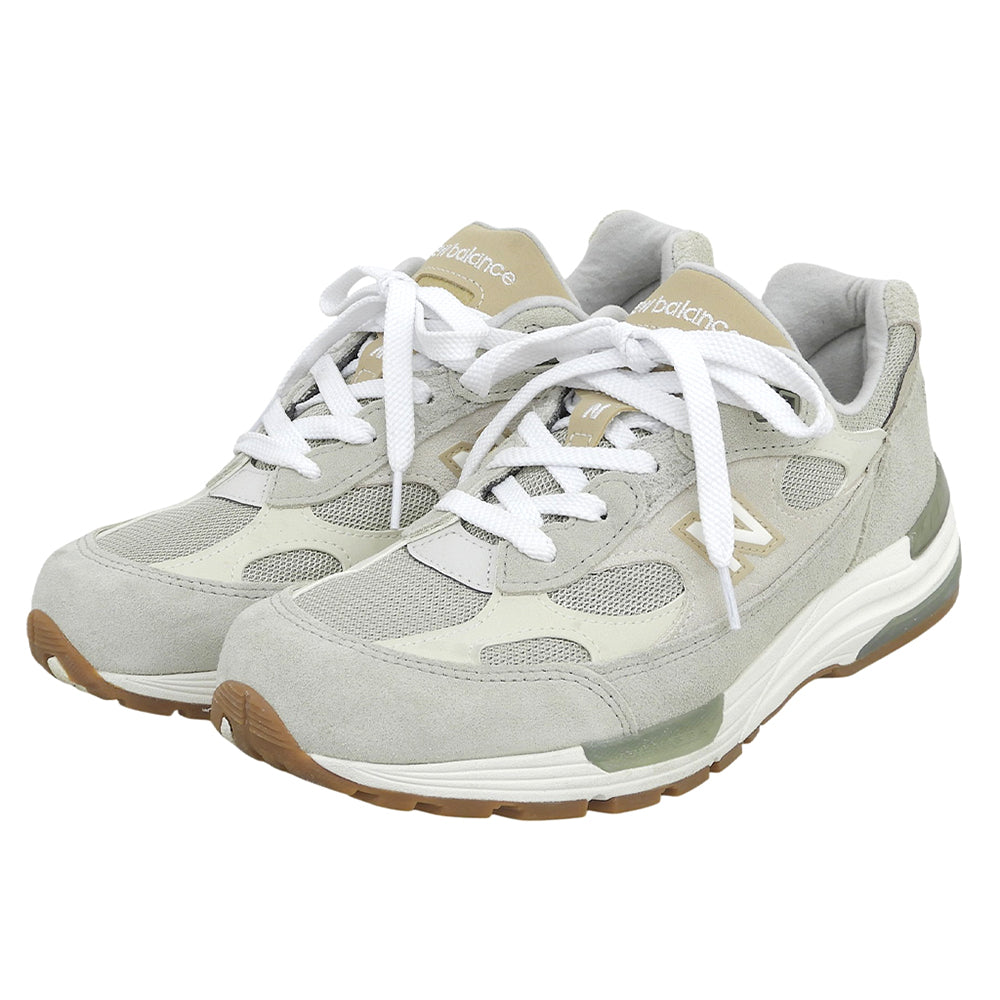 NEW BALANCE ニューバランス U992720 USA製 992 ローカットスニーカー シューズ メンズ カーキ×ベージュ 26.5cm シューズ