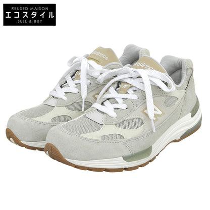 NEW BALANCE ニューバランス U992720 USA製 992 ローカットスニーカー シューズ メンズ カーキ×ベージュ 26.5cm シューズ
